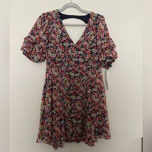 NWT floral open back dress